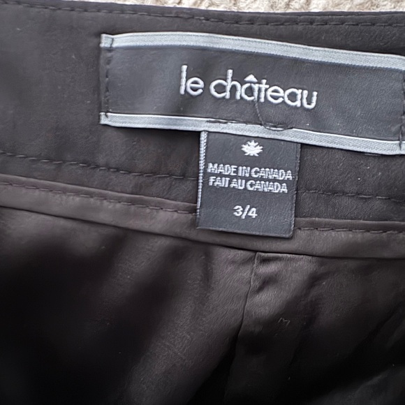 le chateau Black Wide Leg Pants with Purple Floral Print - Picture 6 of 10